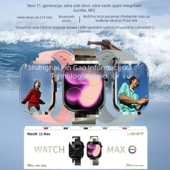 Pametni sat s AMOLED zaslonom, kućište od aluminijske legure, silikon remen, trajanje baterije 7–14 dana, vodootporan