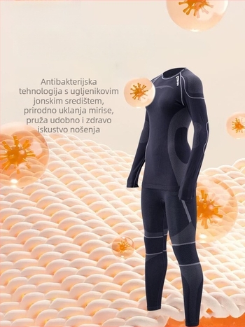Ženski set za brzo sušenje, najlon-elastan tkanina, toplina, antibakterijska i kontrola mirisa, pogodan za zimu, proljeće i jesen