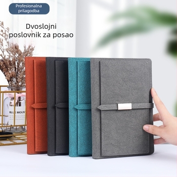Bilježnica s imitacijom kože, 200 stranica, ljepilni uvez, šumski papir, model ms-60