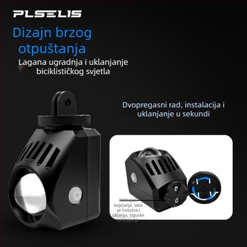 Plselis viseće prednje svjetlo za bicikl, 1600 lumena, punjivo, vodootporno, ultralak
