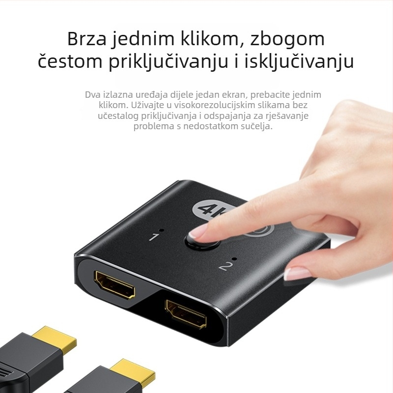 GT-WAN GT-008 HDMI prekidač, 2 ulaza 1 izlaz, 4K/8K rezolucija