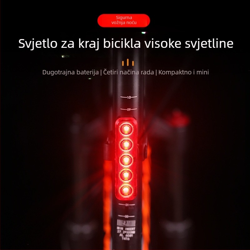 LED zadnja svjetiljka za bicikl s više načina rada, punjiva — Jiuyue/yuuisd