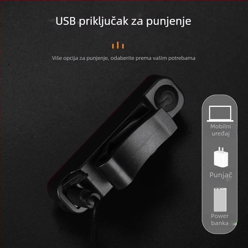 LED zadnja svjetiljka za bicikl s više načina rada, punjiva — Jiuyue/yuuisd