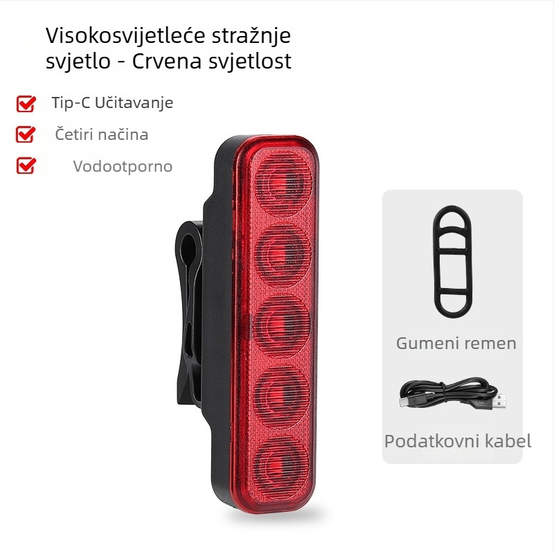 LED zadnja svjetiljka za bicikl s više načina rada, punjiva — Jiuyue/yuuisd