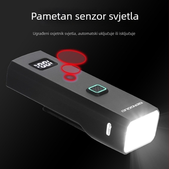 Bunguo inteligentno svjetlo za bicikl prednje svjetlo s digitalnim zaslonom za noćnu vožnju cestovnim i planinskim biciklima.