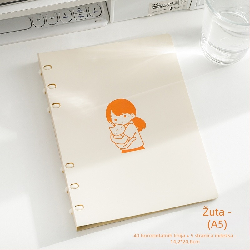 SENMU blok s šest rupa za listove, Dowling papir, uklonjive stranice, kompatibilan s refilom