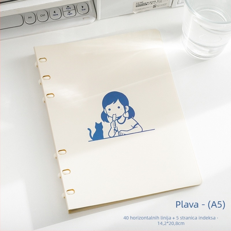 SENMU blok s šest rupa za listove, Dowling papir, uklonjive stranice, kompatibilan s refilom