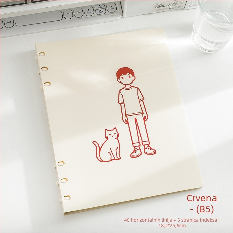 SENMU blok s šest rupa za listove, Dowling papir, uklonjive stranice, kompatibilan s refilom