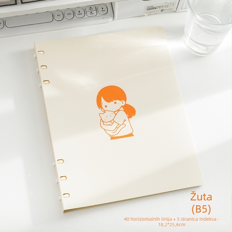 SENMU blok s šest rupa za listove, Dowling papir, uklonjive stranice, kompatibilan s refilom