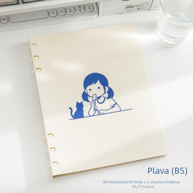 SENMU blok s šest rupa za listove, Dowling papir, uklonjive stranice, kompatibilan s refilom