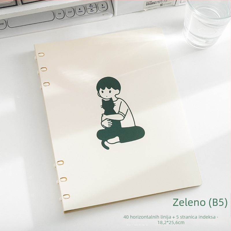 SENMU blok s šest rupa za listove, Dowling papir, uklonjive stranice, kompatibilan s refilom