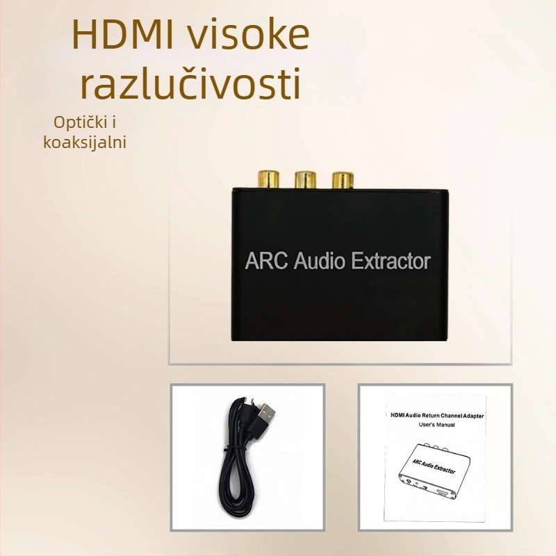 HDTV ARC DAC audio adapter s optičkim i koaksijalnim izlazom, pretvarač zvuka za slušalice 3,5 mm