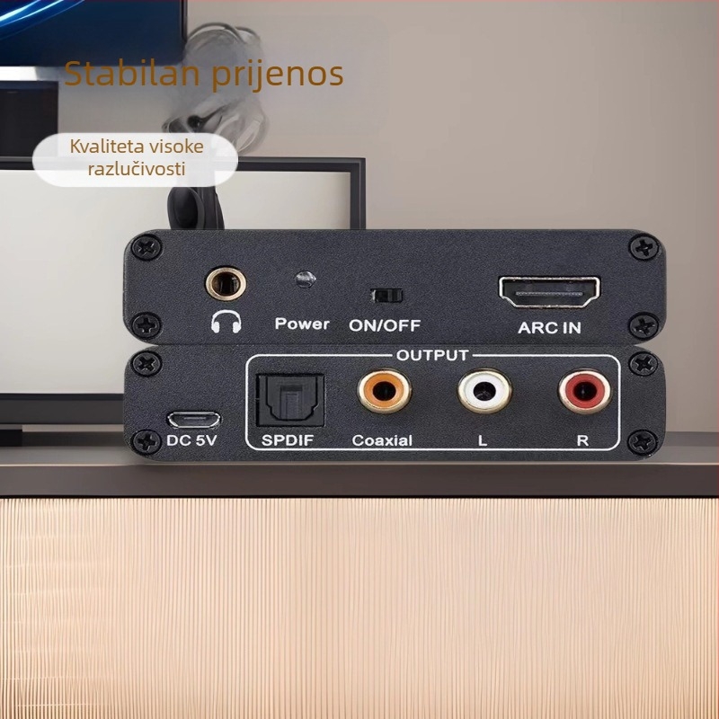 HDTV ARC DAC audio adapter s optičkim i koaksijalnim izlazom, pretvarač zvuka za slušalice 3,5 mm