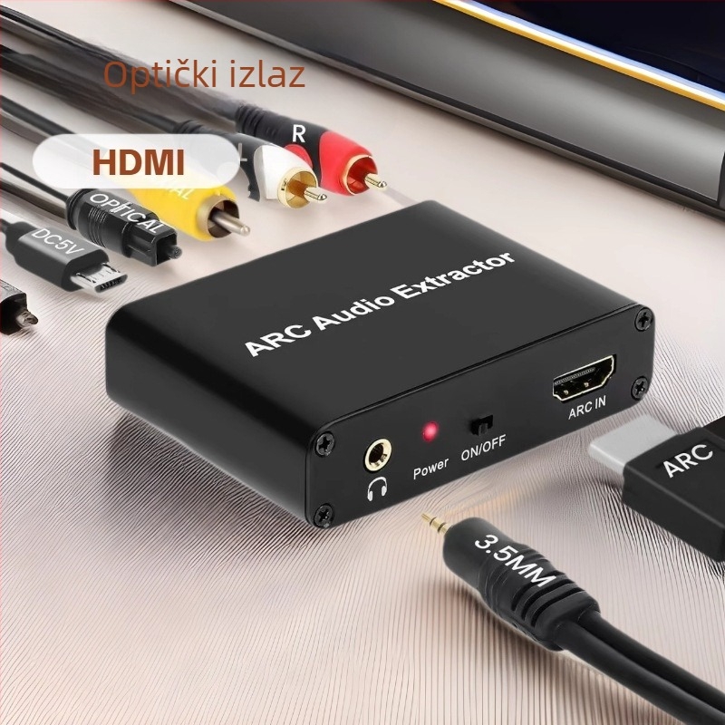 HDTV ARC DAC audio adapter s optičkim i koaksijalnim izlazom, pretvarač zvuka za slušalice 3,5 mm