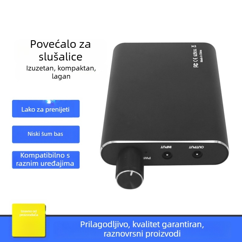 Prijenosno pojačalo za slušalice s Hi‑Fi zvukom, niski šum i bass boost — USB napajanje, USB kabel duljine 0,97 m, model Audio Regulator, Marka You Hong
