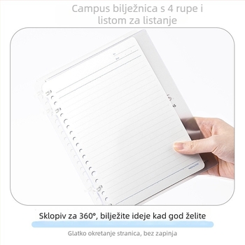 Kokuyo bilježnica s PU koricom, binder veza, papir od sirove drvne celuloze, 70 g/m², 1–50 stranica, kreativni stil