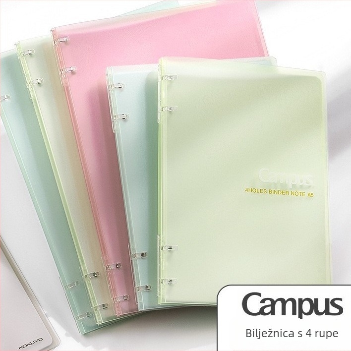 Kokuyo bilježnica s PU koricom, binder veza, papir od sirove drvne celuloze, 70 g/m², 1–50 stranica, kreativni stil