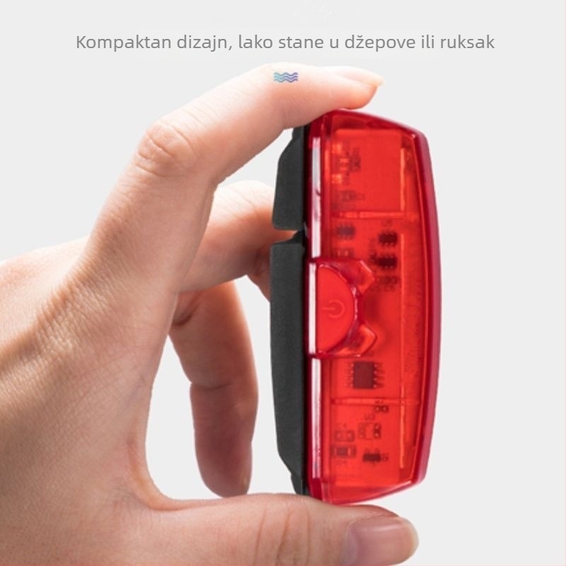 PAGAO USB COB stražnja svjetiljka za planinske bicikle uz upozoravajuću svjetlost za noćnu vožnju