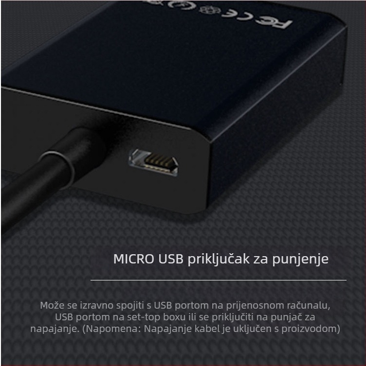 VGA na HDMI pretvarač s audio, napajanje, 1080P za TV