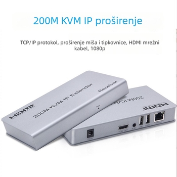 HDMI KVM extender preko Ethernet kabela (RJ45), 4K, do 120–200 m