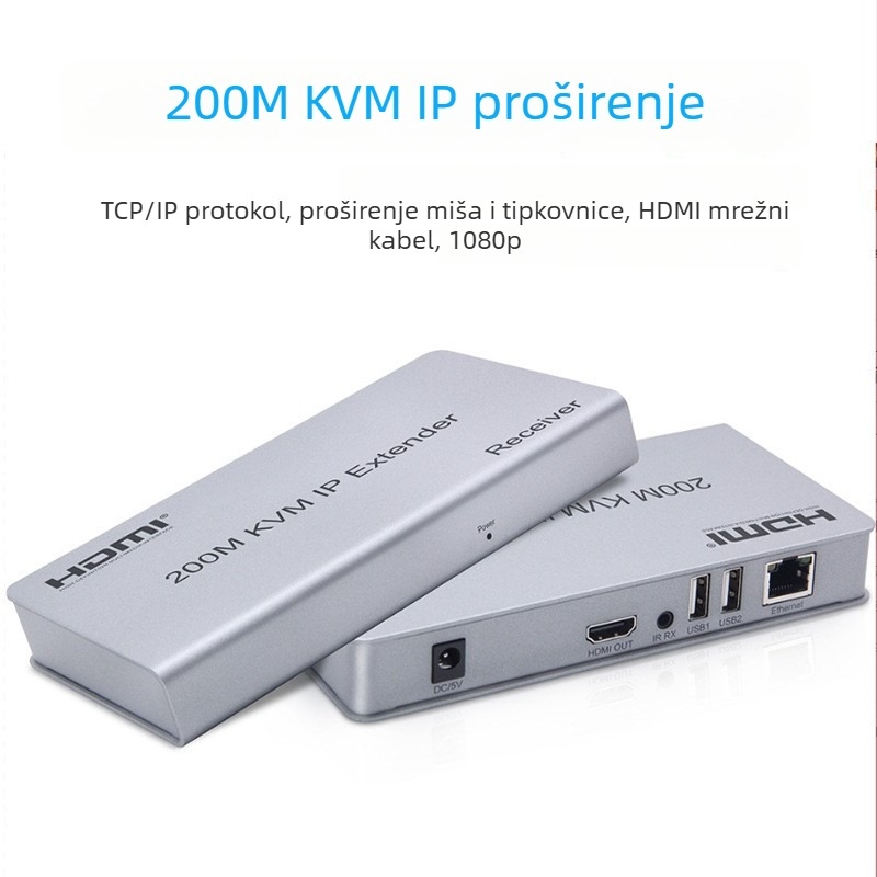 HDMI KVM extender preko Ethernet kabela (RJ45), 4K, do 120–200 m
