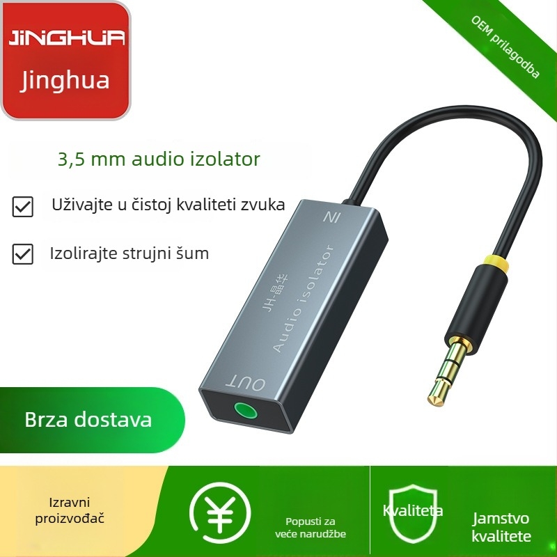 Jinghua Z100 Audio Adapter za Liniju s Izolacijom Šuma Zajedničkog Uzemljenja, 10 cm Kabel