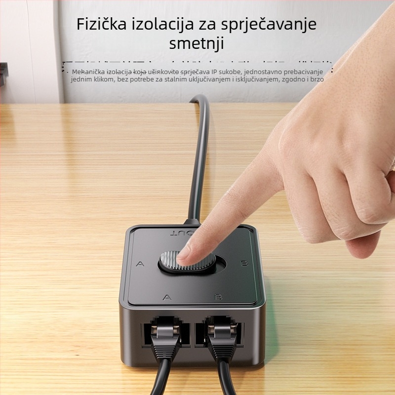 2-portni RJ45 gigabitni mrežni prekidač, na skladištu