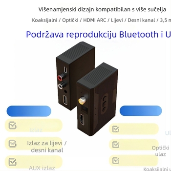 Audio pretvarač Xl8 s rezolucijom 480P, kabel duljine 0,8 m, daljinsko buđenje i upravljanje napajanjem