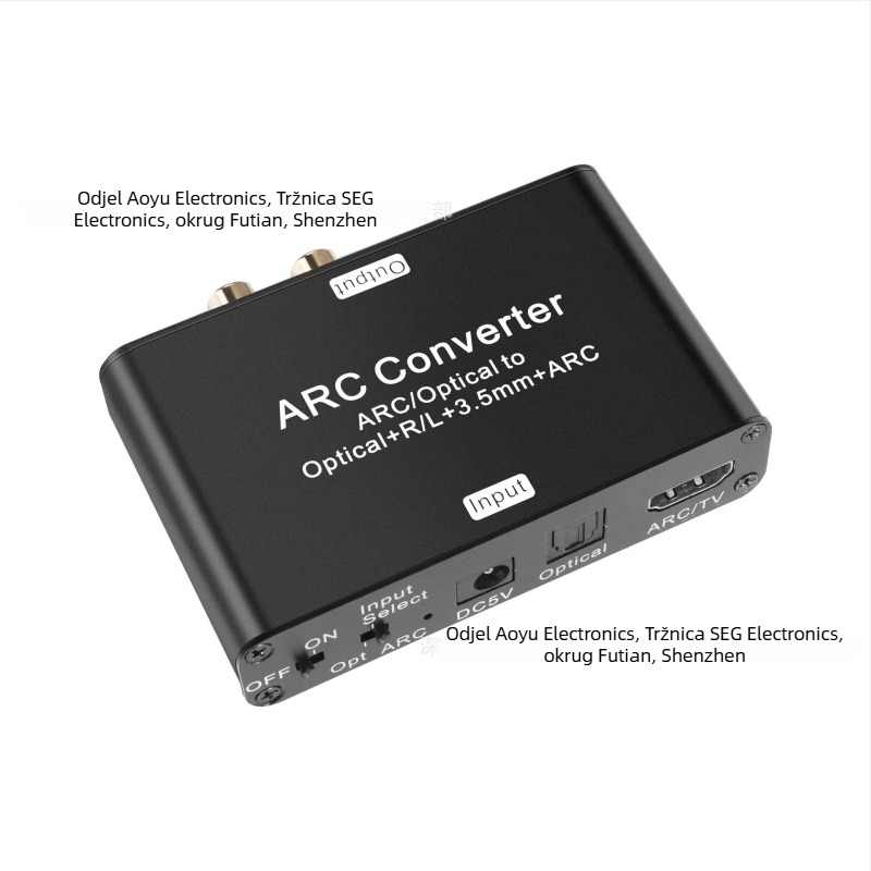HDMI ARC audio adapter s optičkim na analognu DAC192K, model 133