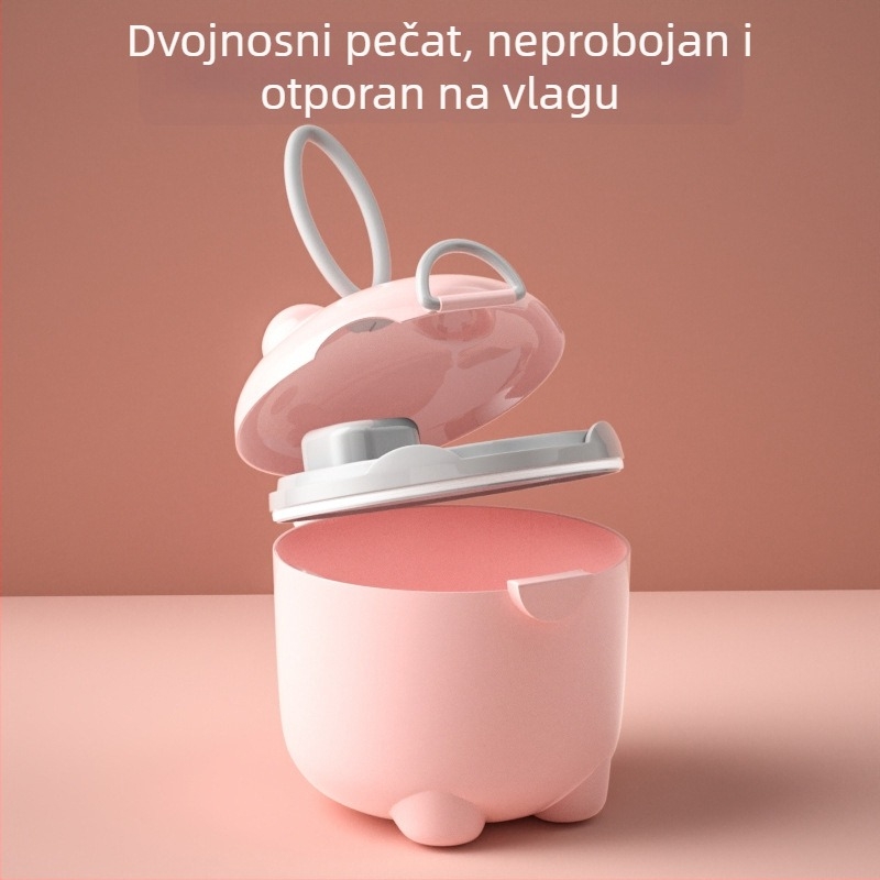 Kutija za bebine mlijeko u prahu, dvostruki sloj dizajn, brend Tired, pogodna od rođenja do 3 godine