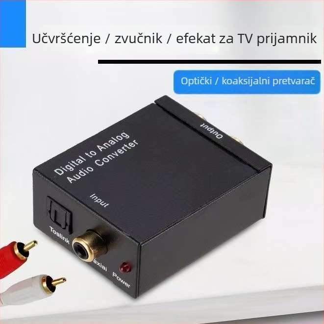 Konverter digitalnog zvuka s koaksijalnog i optičkog ulaza na analogne LR audio uz SPDIF dekodiranje — Model 12, 2018