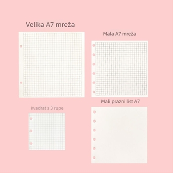 6-dijel kvadratni listovi za ljepljivi bilježnicu, šumski papir, 45 listova, prilagodljiva obrada