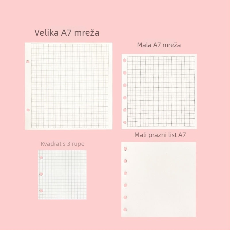 6-dijel kvadratni listovi za ljepljivi bilježnicu, šumski papir, 45 listova, prilagodljiva obrada
