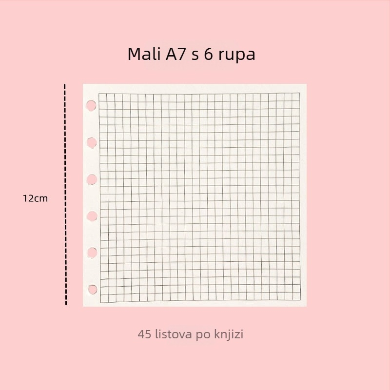6-dijel kvadratni listovi za ljepljivi bilježnicu, šumski papir, 45 listova, prilagodljiva obrada