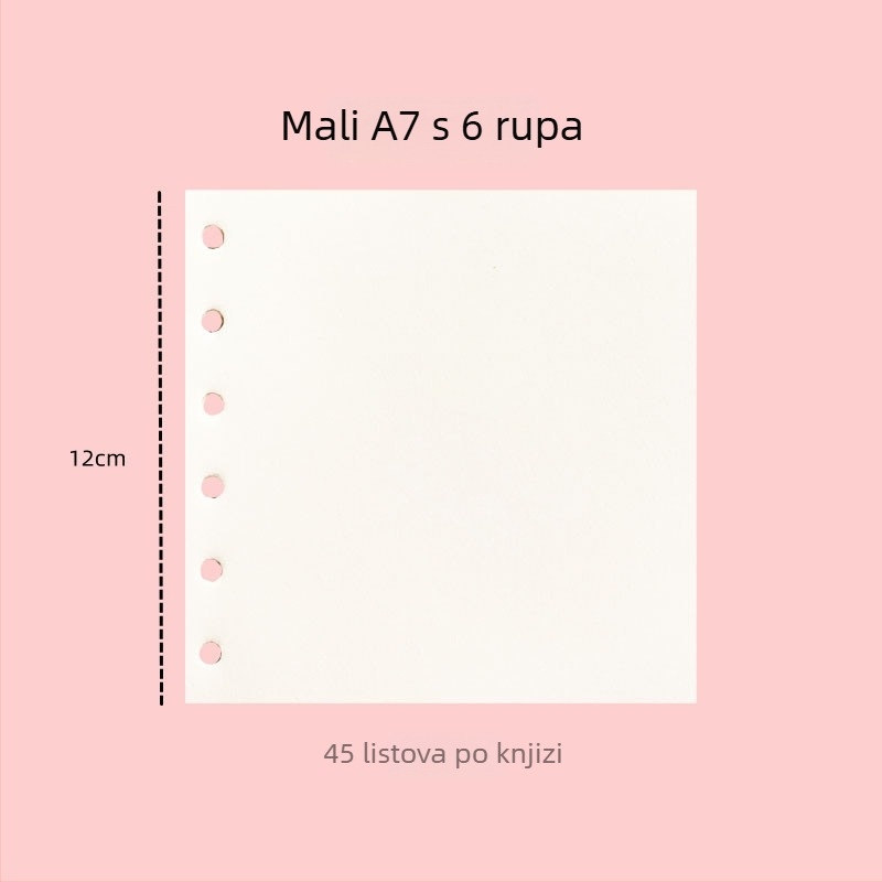 6-dijel kvadratni listovi za ljepljivi bilježnicu, šumski papir, 45 listova, prilagodljiva obrada