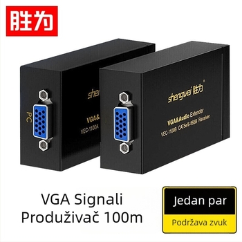 VGA extender s RJ45 i zvukom, model VE-1100AB, rezolucija 1920x1440@60Hz, kabel duljine 1.8 m