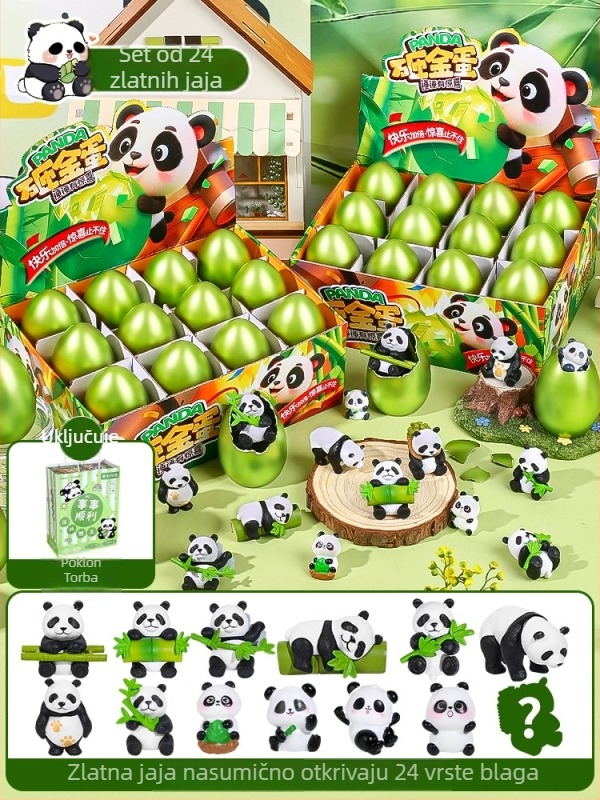 Xin dong Panda Blind Box – Interaktivna plastična igračka s zlatim jajetom, edukativni razvoj, roditeljsko-djeca interakcija, za djecu 7–14 godina