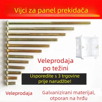 Produžni panel prekidača i utičnice za univerzalnu kutiju za kabeli – M4 vijci kompatibilni, galvanizirana čelična Q235, standard GB5783-86, radni nivo 4.8
