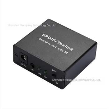 SPDIF/optički digitalni audio prekidač, 2 ulaza 1 izlaz, IR funkcija, Nk-l21, Niu qiang, kabel 1 m