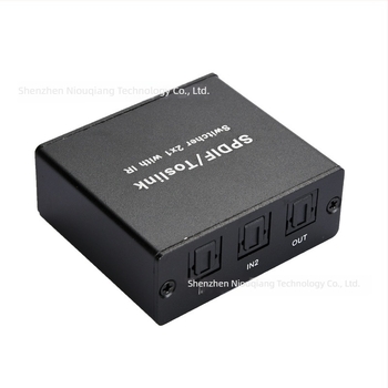 SPDIF/optički digitalni audio prekidač, 2 ulaza 1 izlaz, IR funkcija, Nk-l21, Niu qiang, kabel 1 m