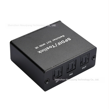 SPDIF/optički digitalni audio prekidač, 2 ulaza 1 izlaz, IR funkcija, Nk-l21, Niu qiang, kabel 1 m