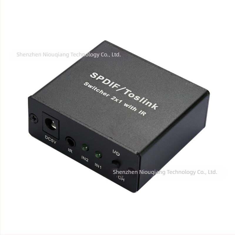 SPDIF/optički digitalni audio prekidač, 2 ulaza 1 izlaz, IR funkcija, Nk-l21, Niu qiang, kabel 1 m