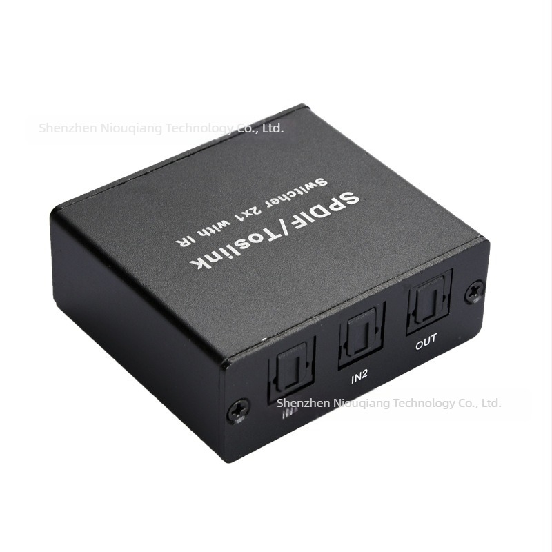 SPDIF/optički digitalni audio prekidač, 2 ulaza 1 izlaz, IR funkcija, Nk-l21, Niu qiang, kabel 1 m