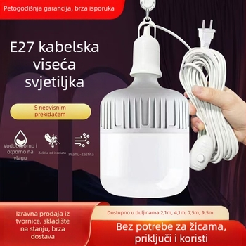 LED kućna rasvjeta žarulja s E27 uložkom i utičnicom, 220V, IP42, snaga 5W-120W, PVC tijelo, PC sjenilo, 2 godine garancije