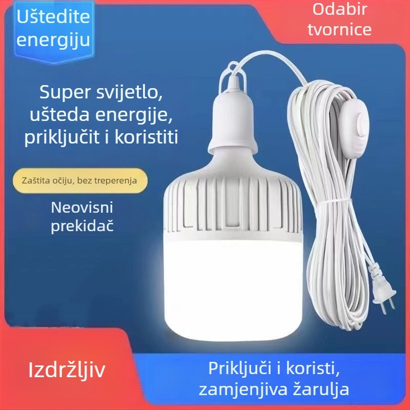 LED kućna rasvjeta žarulja s E27 uložkom i utičnicom, 220V, IP42, snaga 5W-120W, PVC tijelo, PC sjenilo, 2 godine garancije