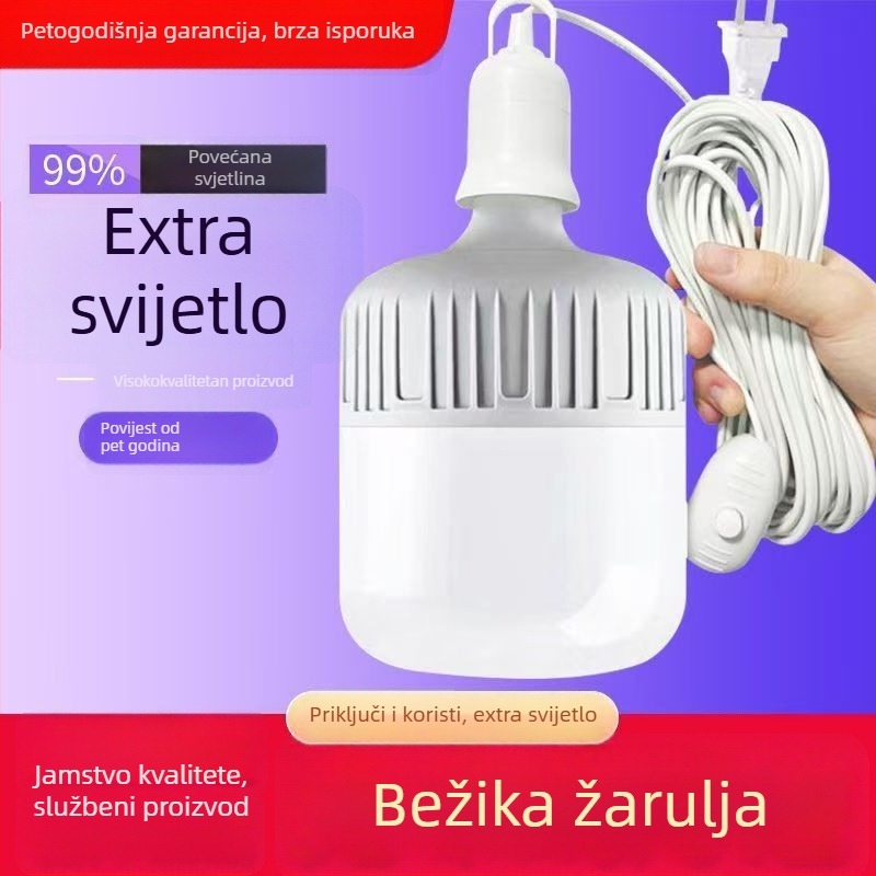 LED kućna rasvjeta žarulja s E27 uložkom i utičnicom, 220V, IP42, snaga 5W-120W, PVC tijelo, PC sjenilo, 2 godine garancije