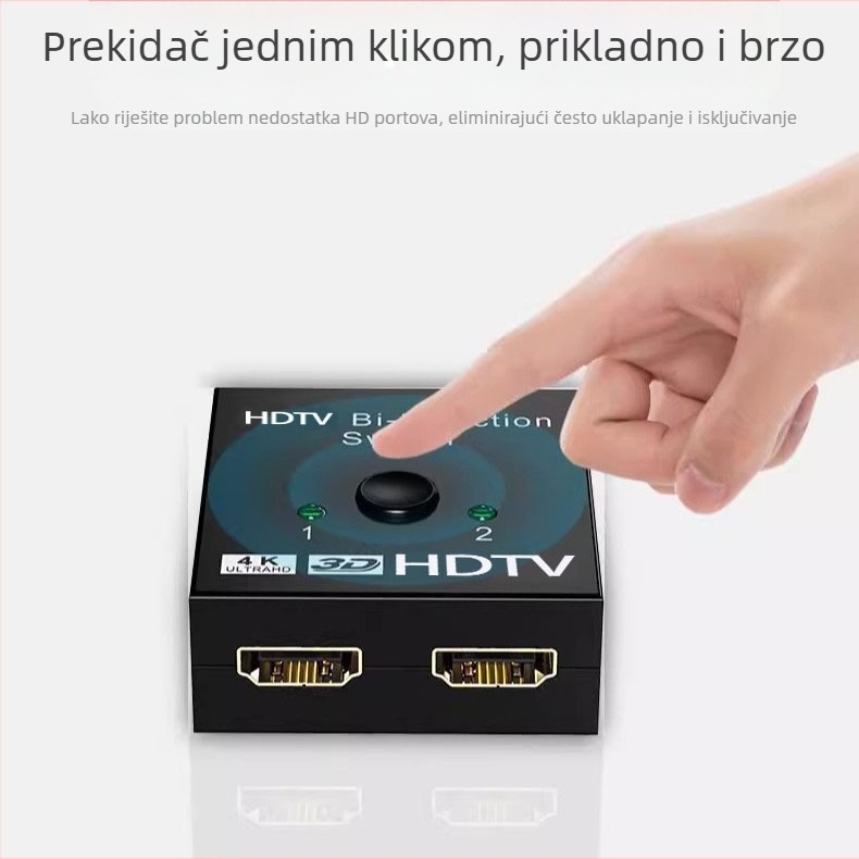 HDMI prekidač 2x1, 1080p, za TV i set-top box