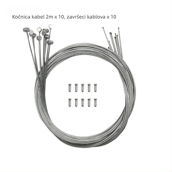 Set kočničnih kablova za planinski bicikl s krajnjim kapicama, 10-dijelni komplet za kabel kočnica i mjenjača, mehaničko kočenje, model 03