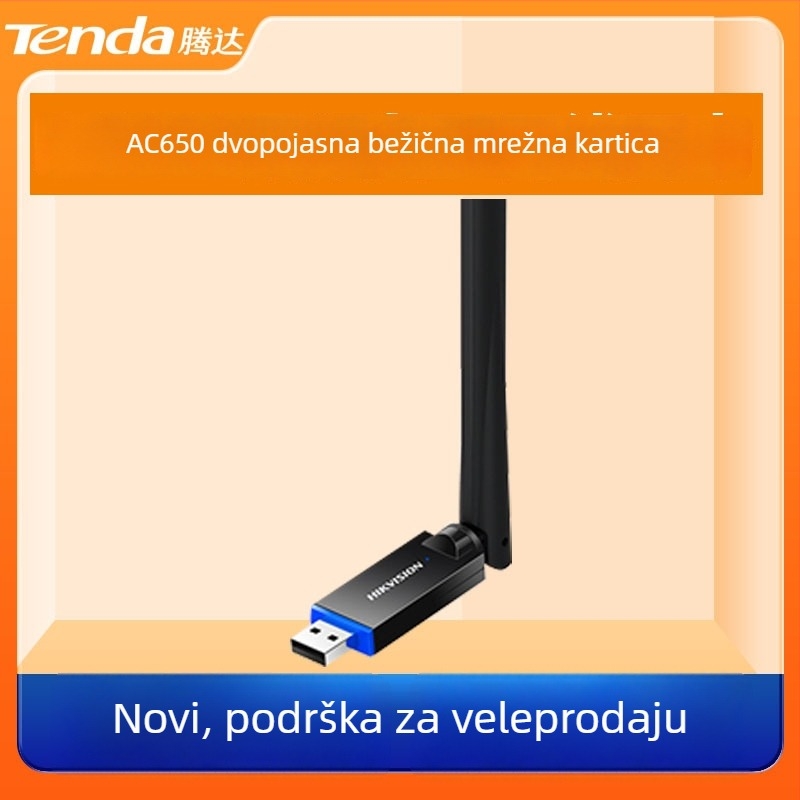 Tengda U10 USB bežični mrežni adapter – 650 Mbps dual-band 2.4/5 GHz, IEEE 802.11 b/g/n, USB sučelje