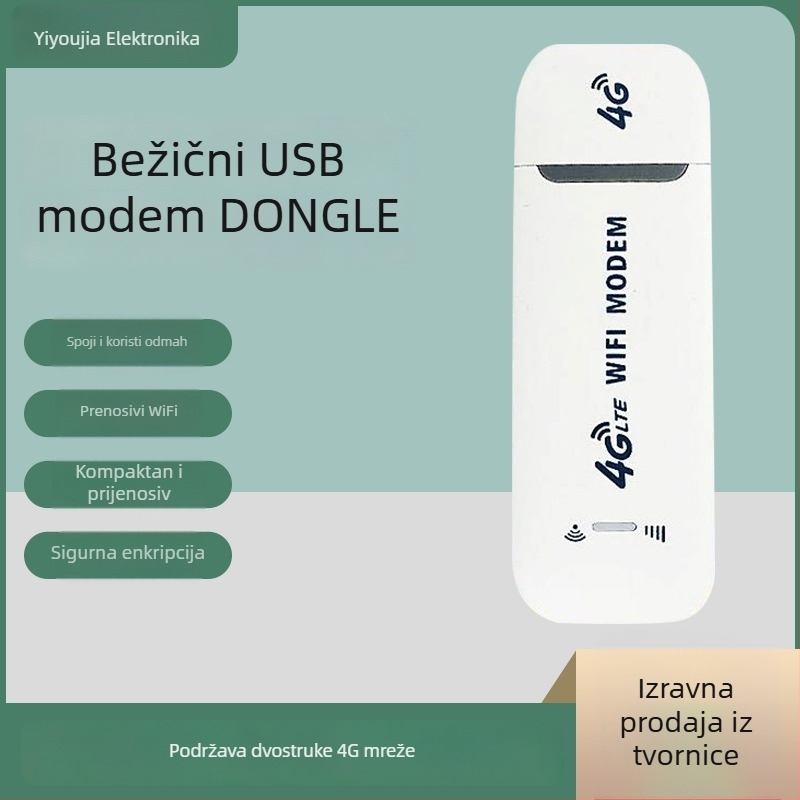 Kućni ured 4G USB bežični dongle — Model L376+, 100 Mbps, USB sučelje, 802.11b/g/n, Frekvencijski pojasi B1/B3/B5